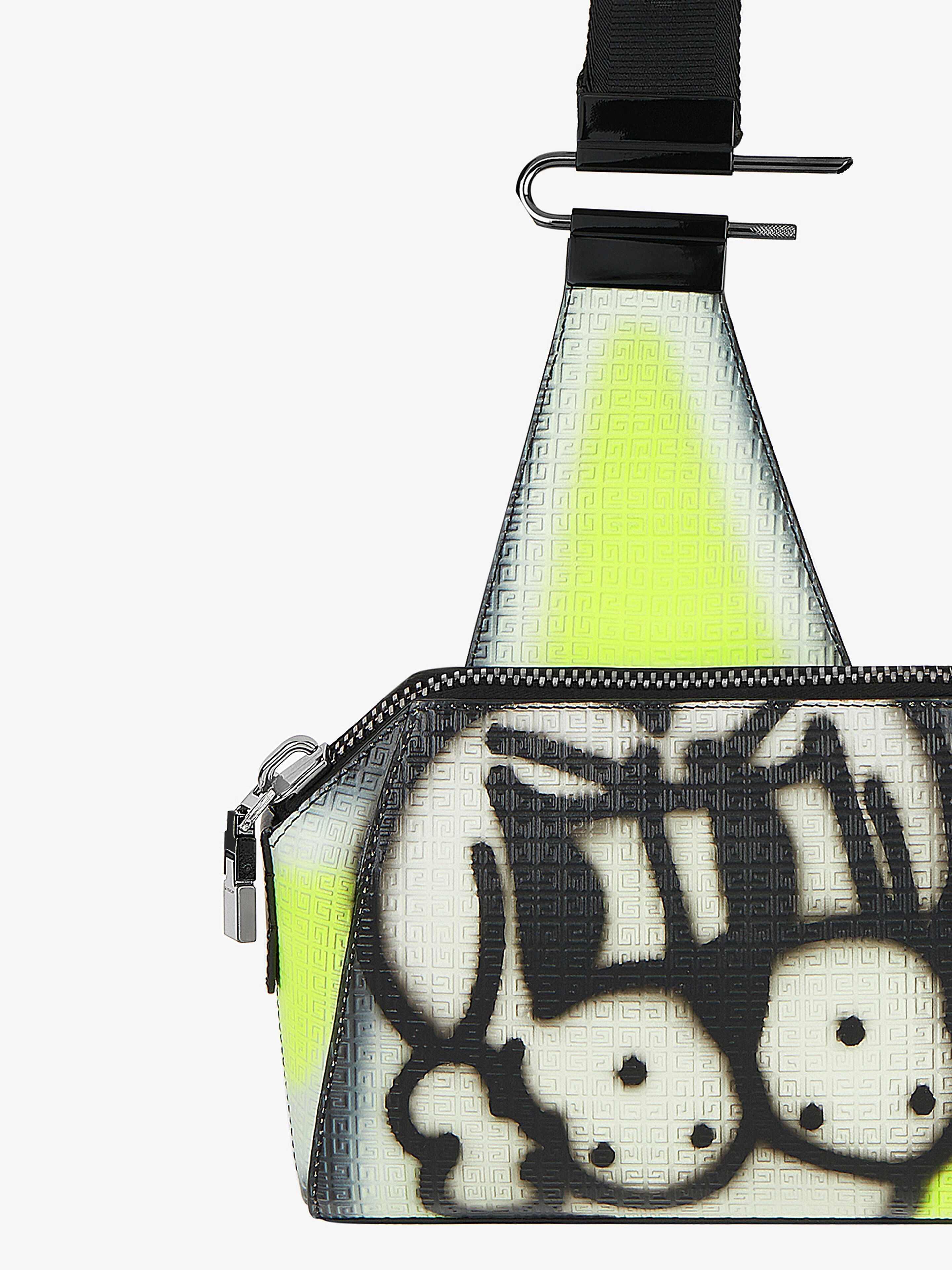 SMALL ANTIGONA CROSSBODY BAG IN LEATHER WITH TAG EFFECT DOG PRINT - 6