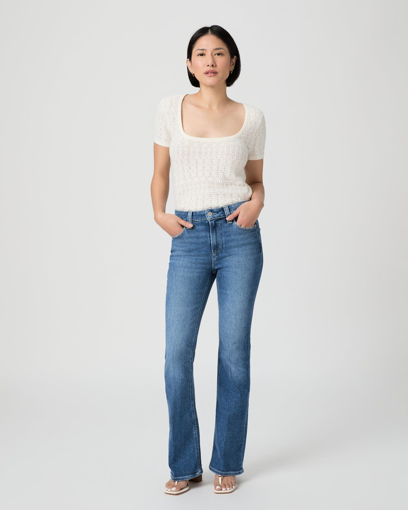 PAIGE High Rise Laurel Canyon Petite Bootcut Jean outlook