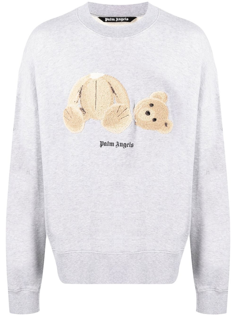 teddy bear-print crew neck sweatshirt - 1