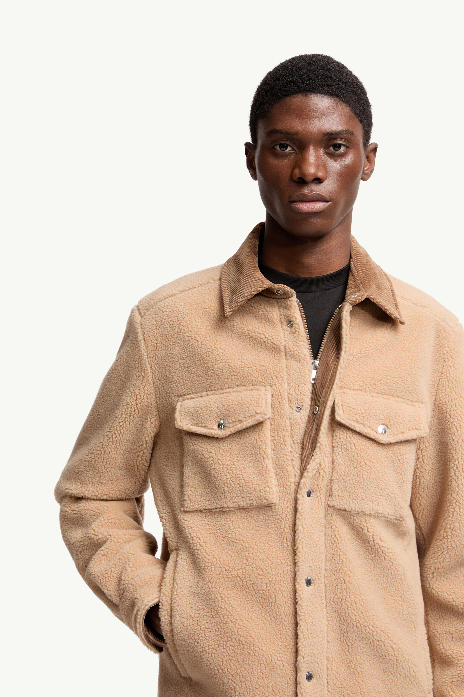 Teddy Corduroy-Trimmed Shirt Jacket - 6