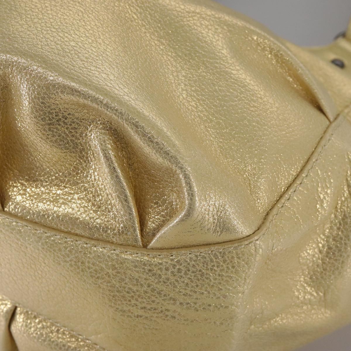 Burberry Hand Bag Leather Gold - 11