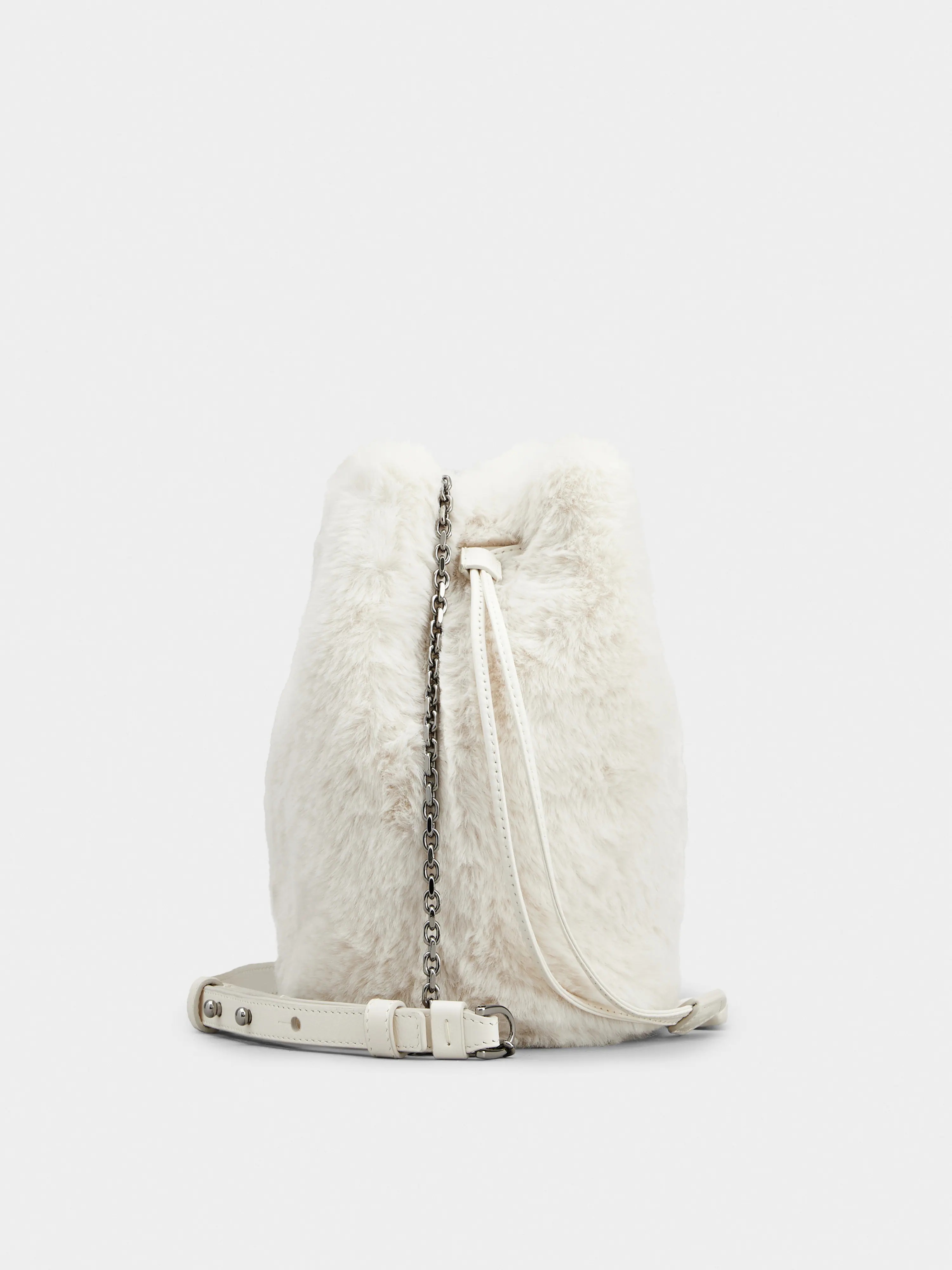 Très Vivier Bucket Bag in faux fur - 3
