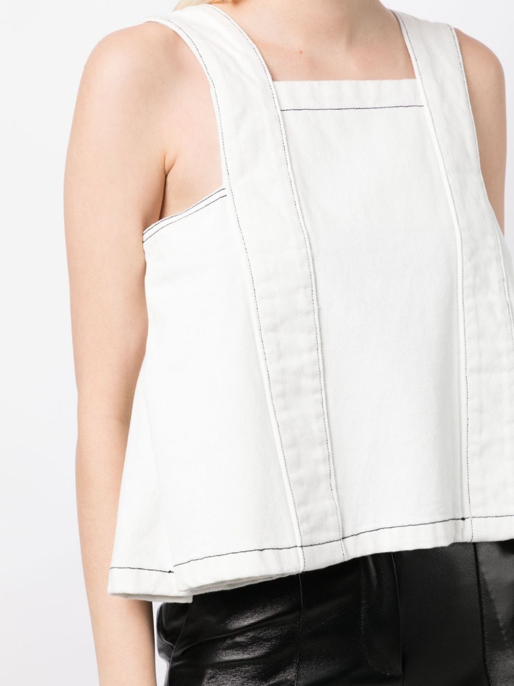 cotton sleeveless cropped top - 5