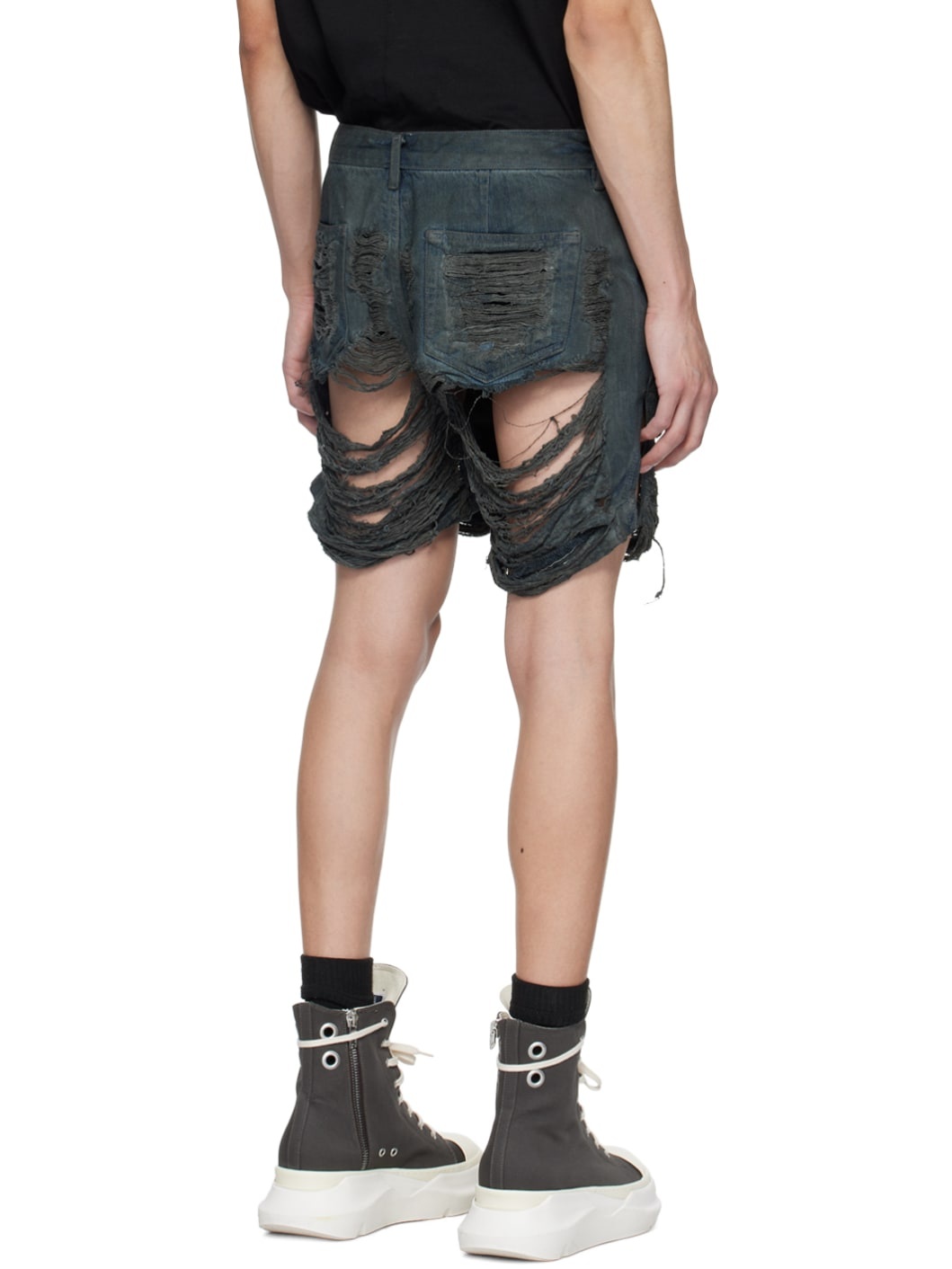 Gray Geth Cutoffs Denim Shorts - 3