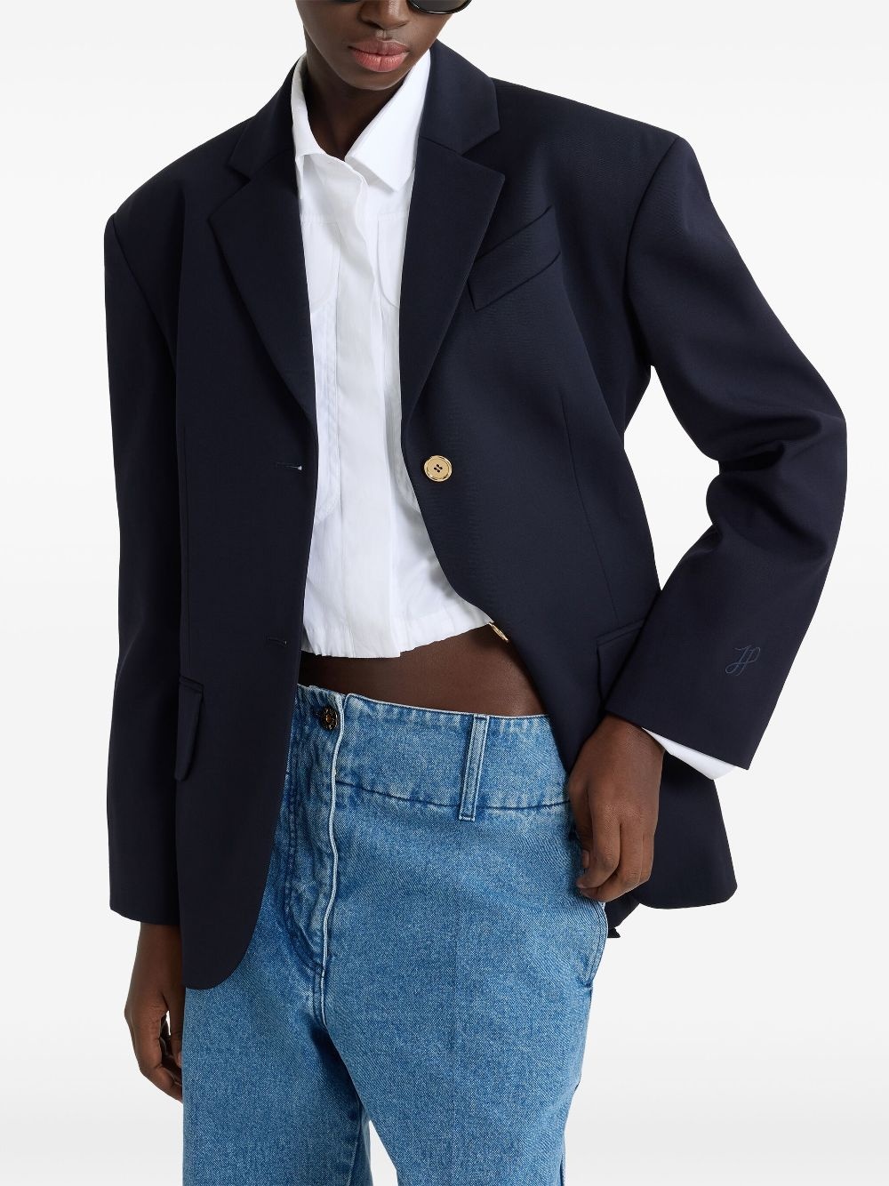 belted twill jacket - 4