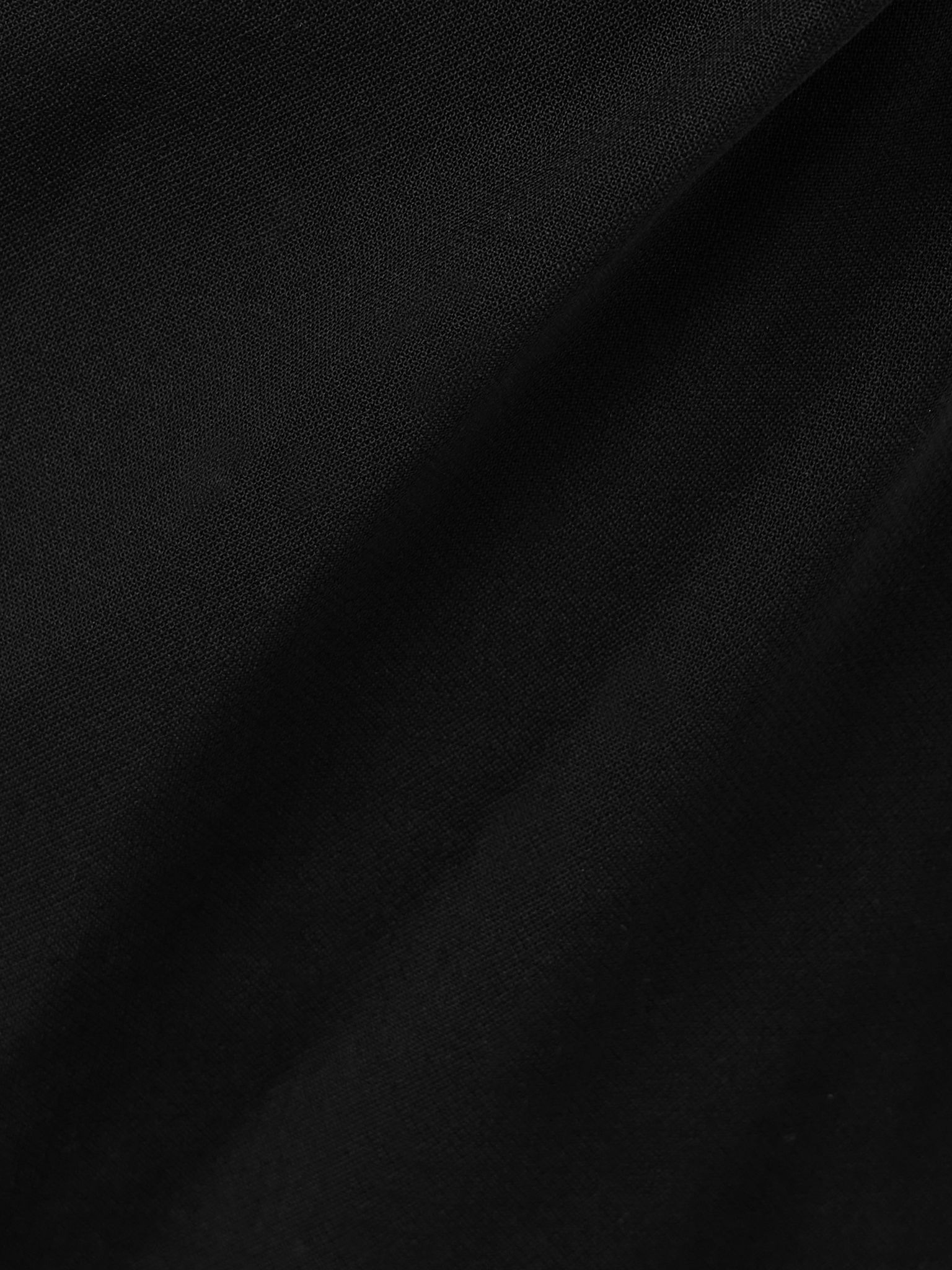 Gathered wool-blend crepe midi skirt Black - 5