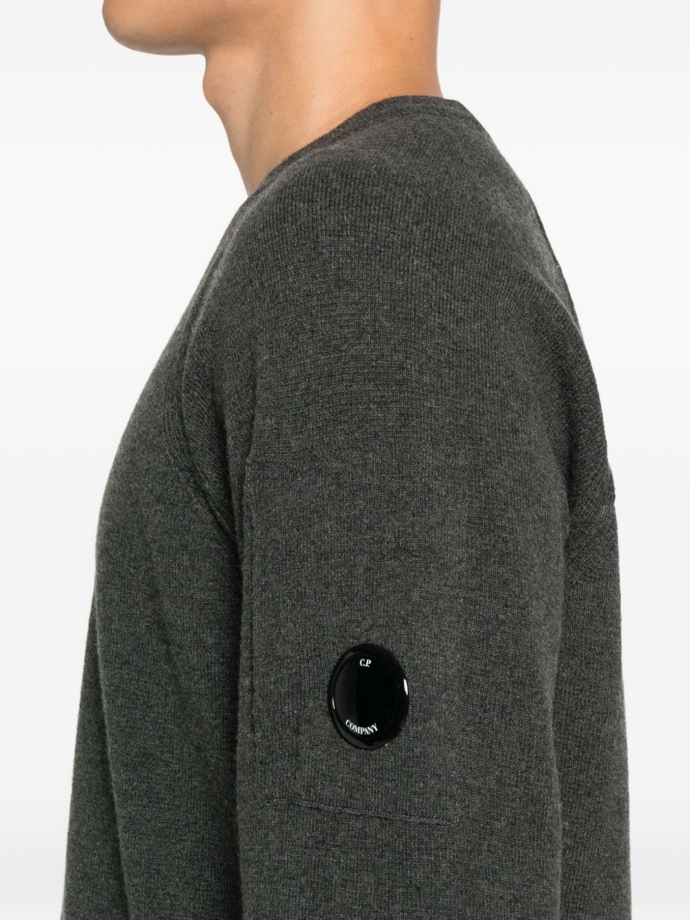 raglan-sleeve lens-detail sweater - 5