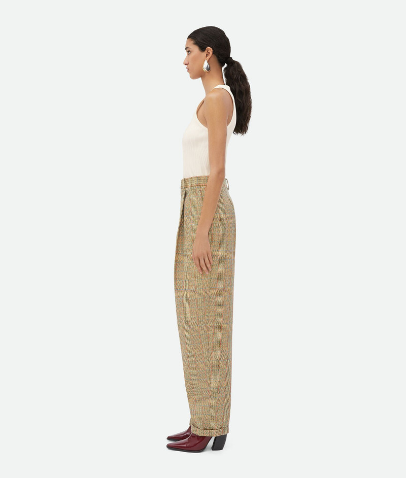 Bottega Veneta Prince Of Wales Wool Trousers outlook