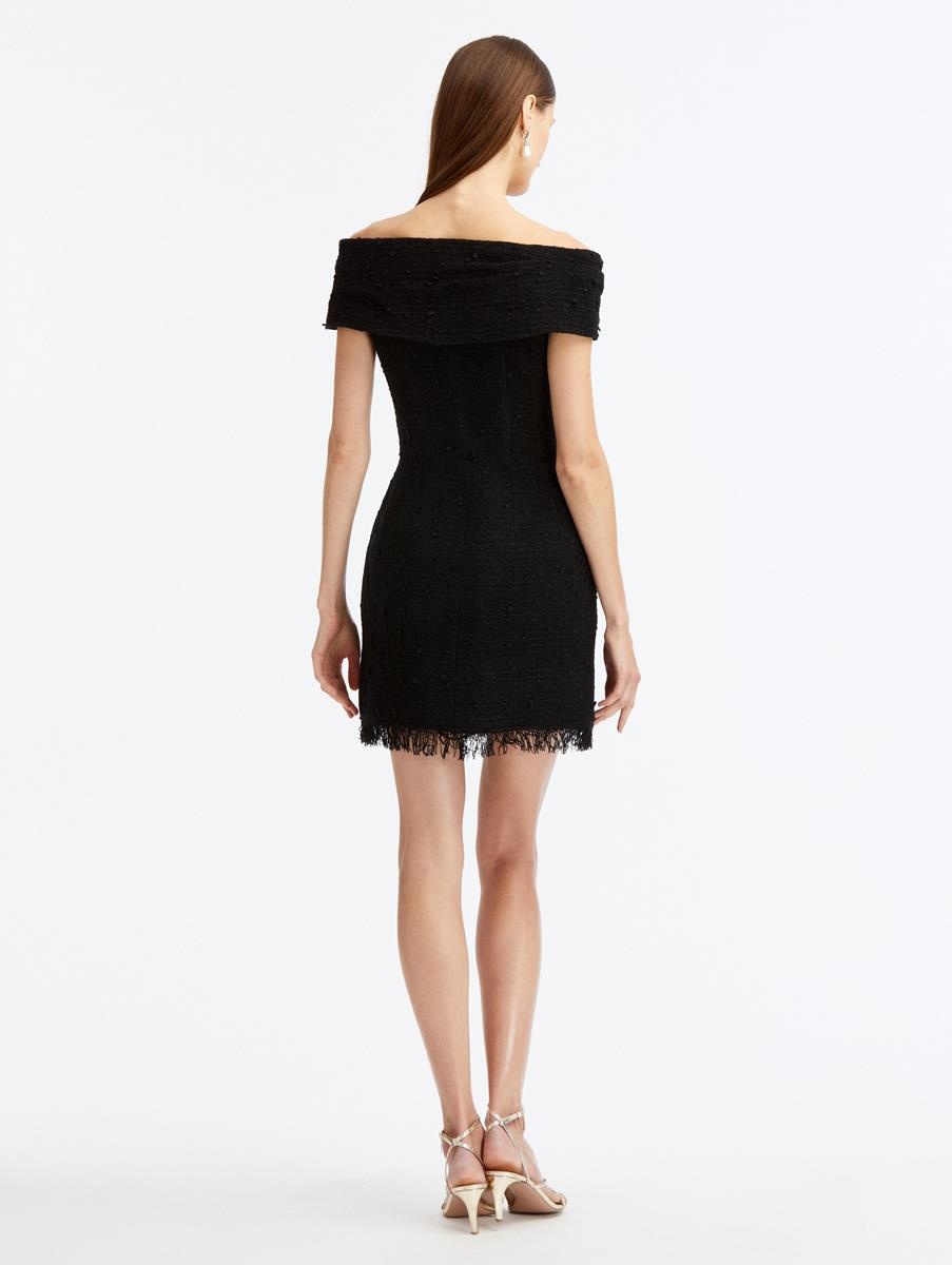 FITTED OFF SHOULDER FOLD OVER DRESS - 2