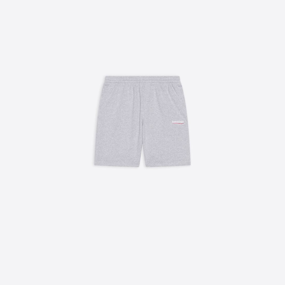 Men's Political Campaign Sweat Shorts in Grey - 1