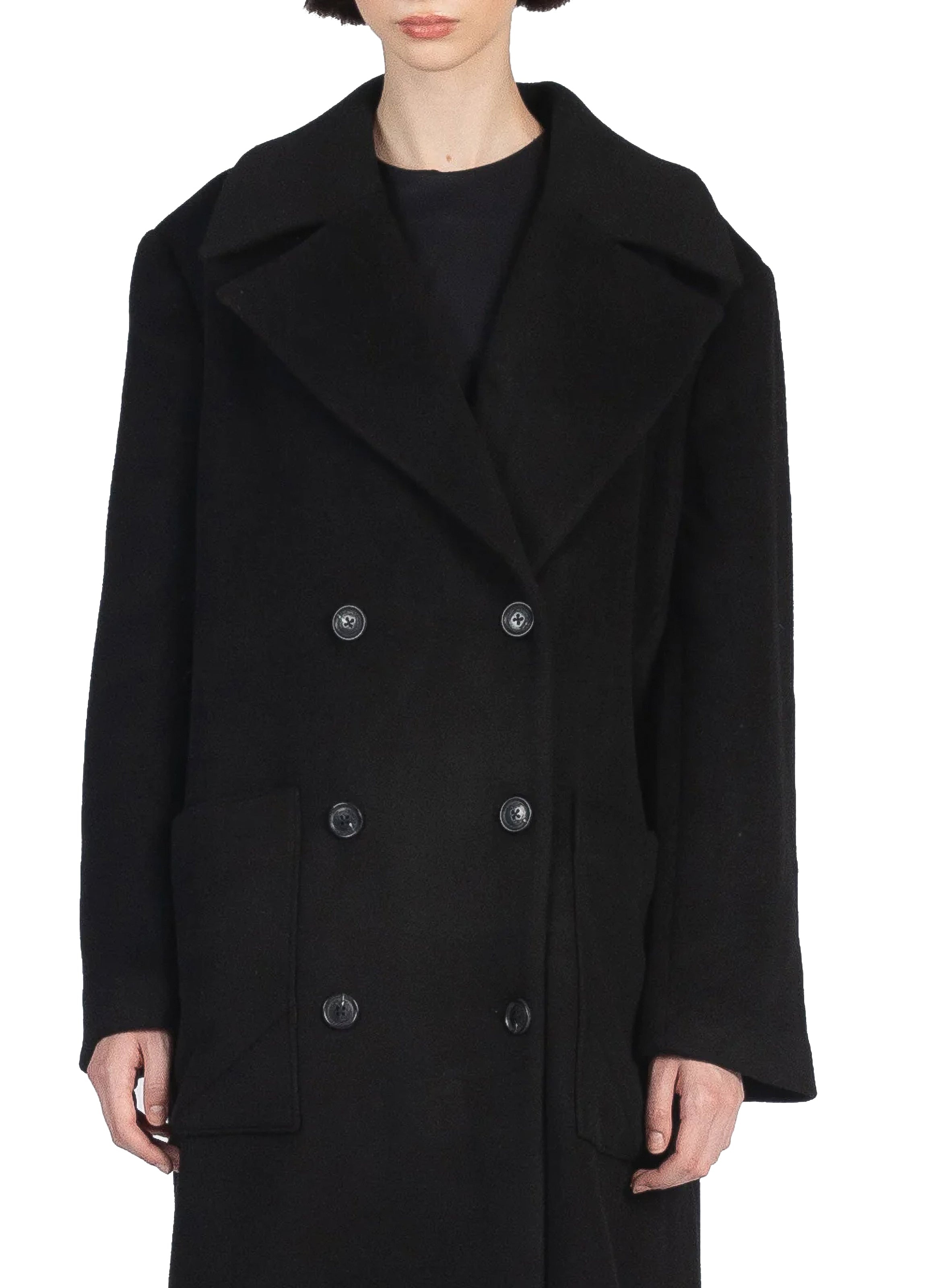 Elleme Boyfriend Coat Black | REVERSIBLE