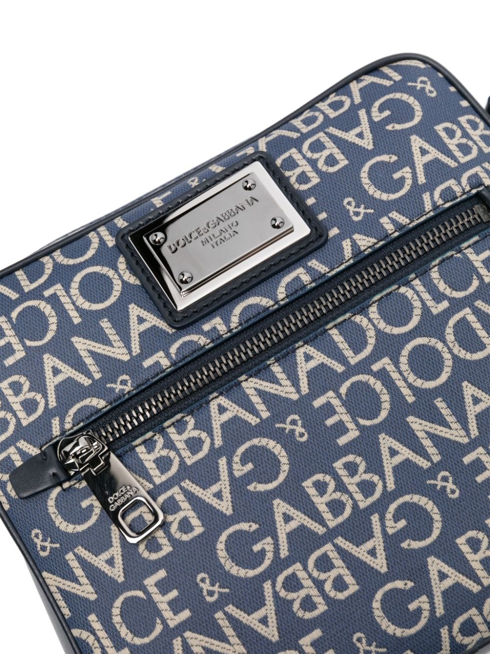 logo-jacquard messenger bag - 4