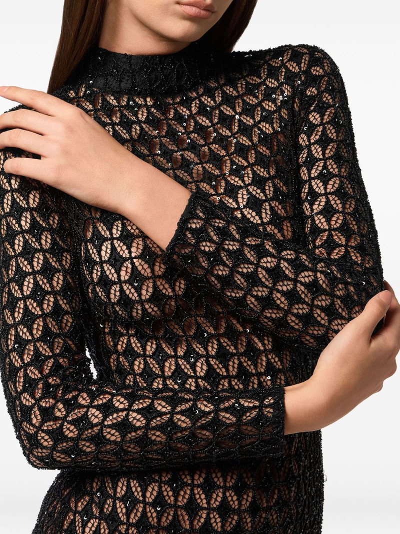 Embroidered Crystal maxi dress 5