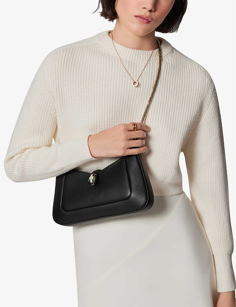 BVLGARI Serpenti Baia small leather shoulder bag outlook