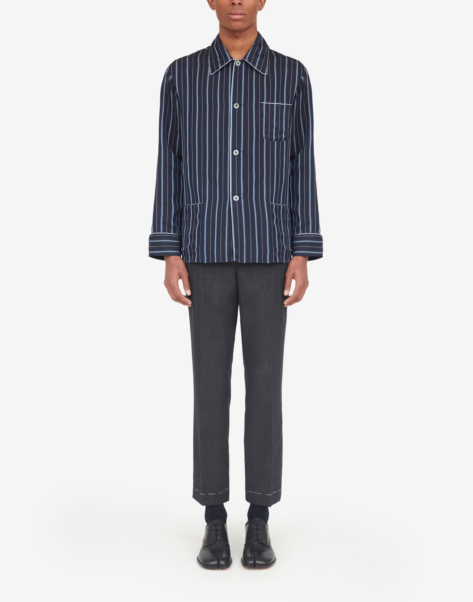 Pinstripe cupro shirt - 2