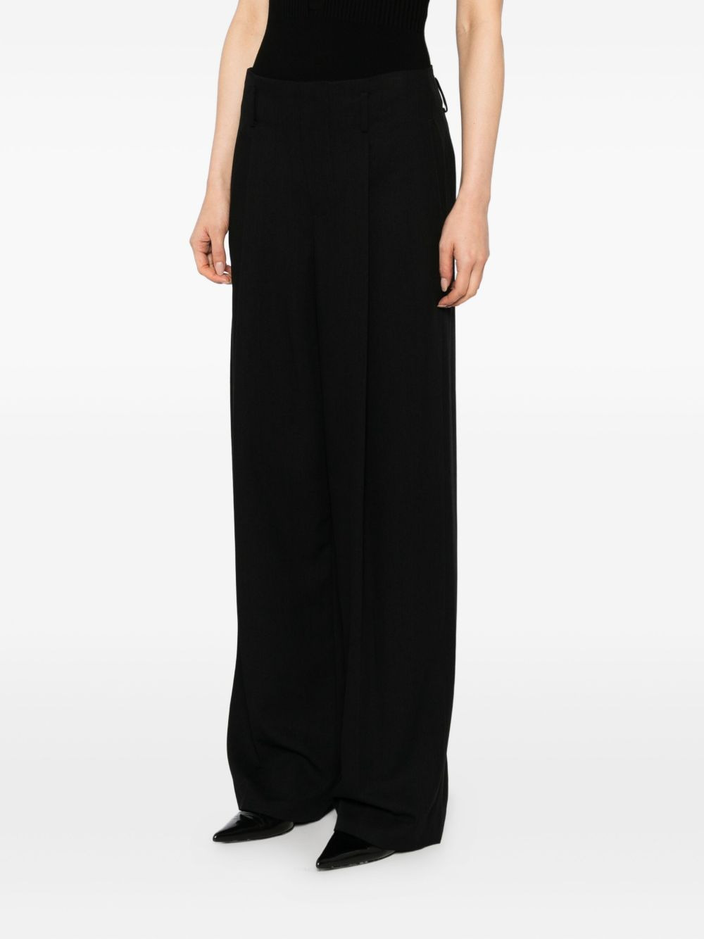 high-waist pleated trousers - 3