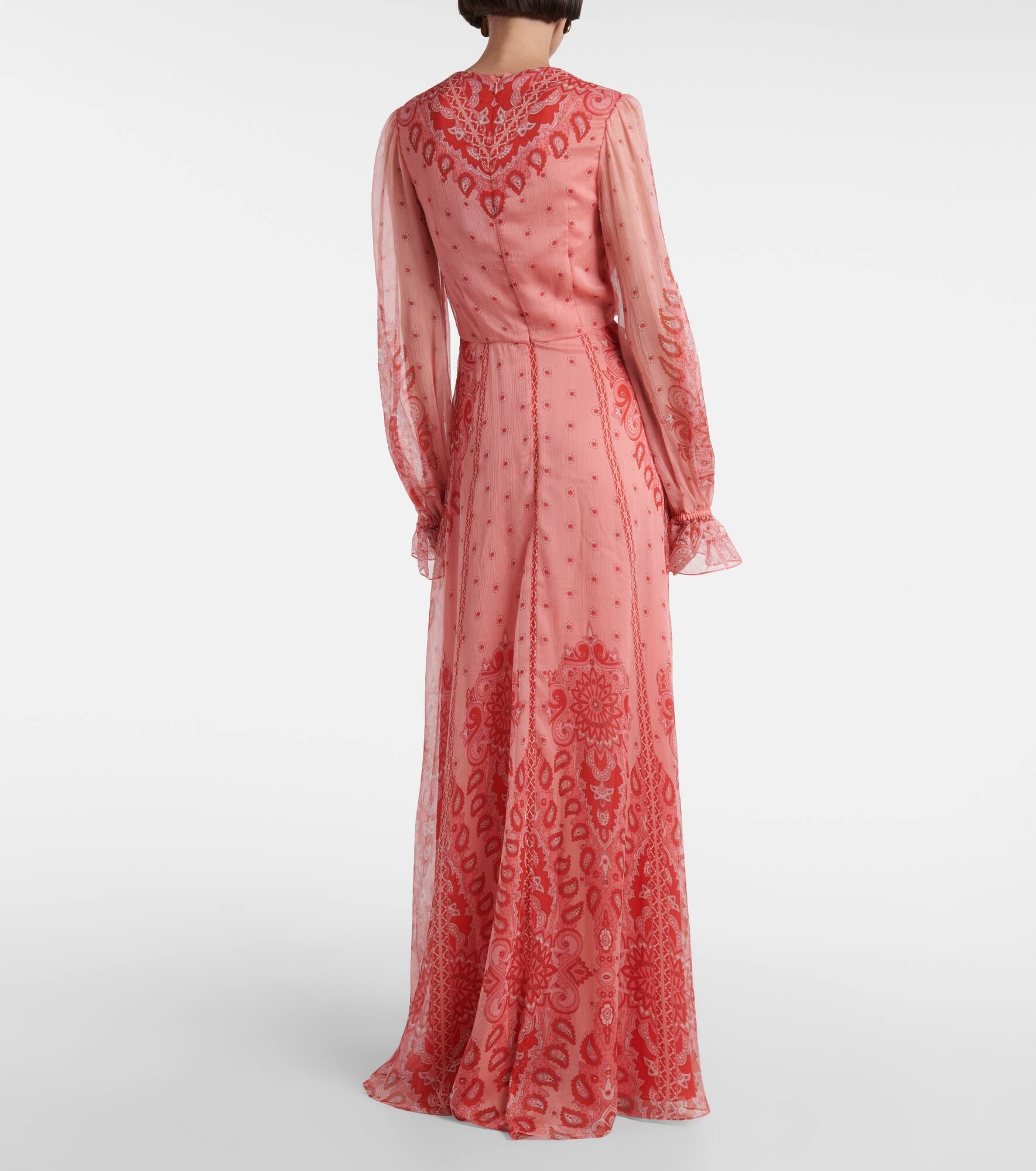Printed silk gown - 3
