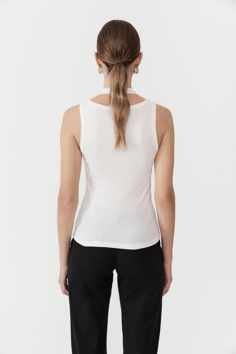 Organic Cotton Layered Tank - White 5