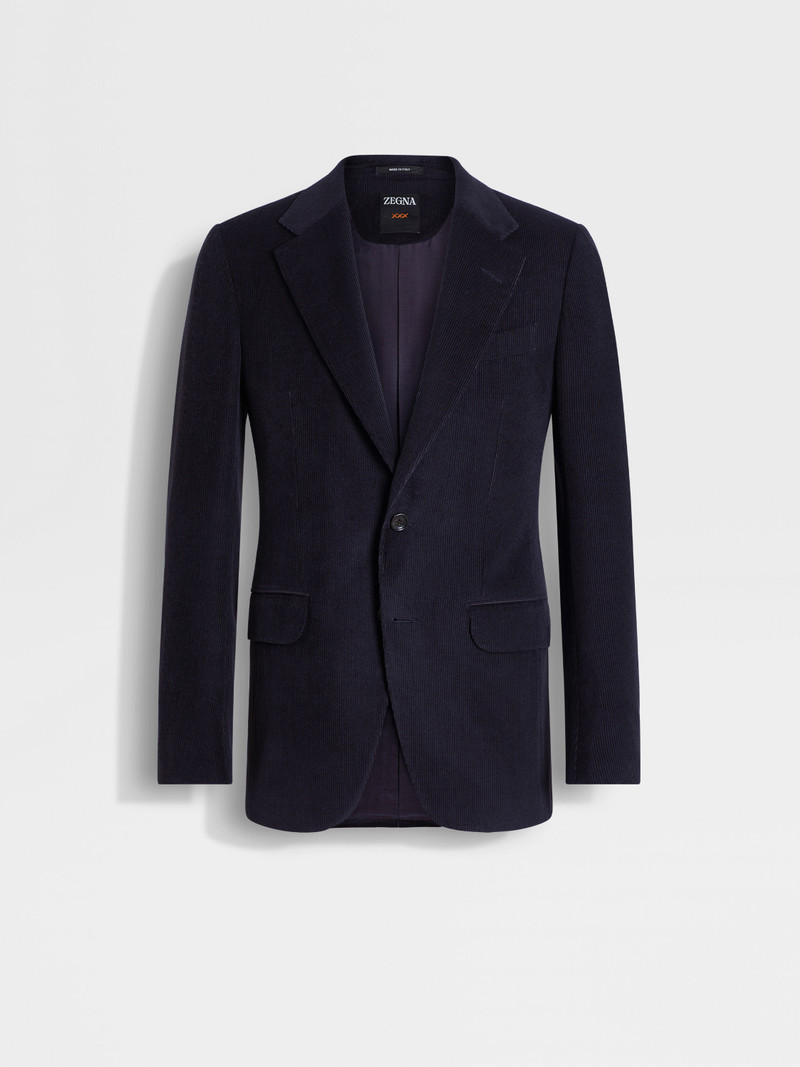 NAVY BLUE OASI CASHMERE BLEND JACKET 1