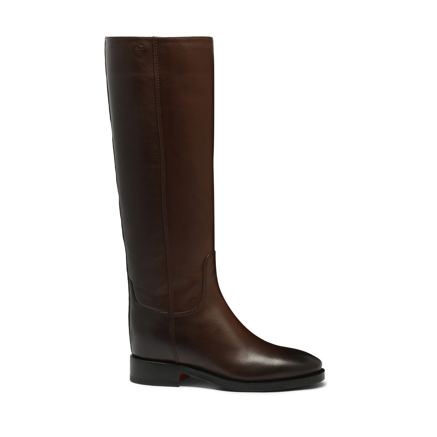 Women's dark brown leather boot - 1