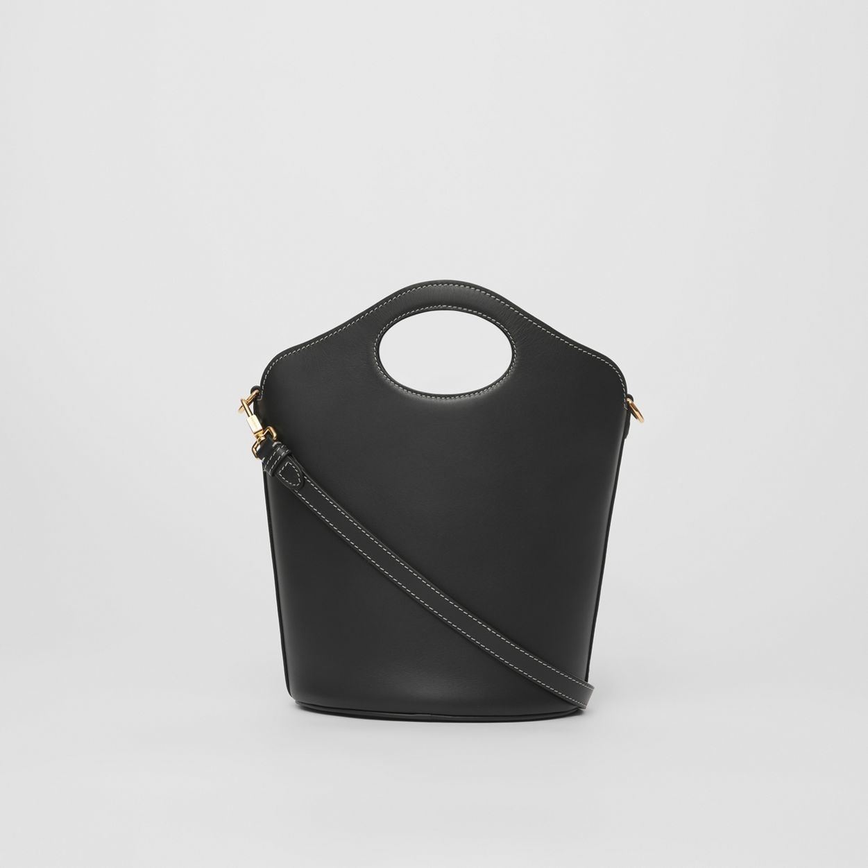 Small Leather Pocket Bucket Bag - 9