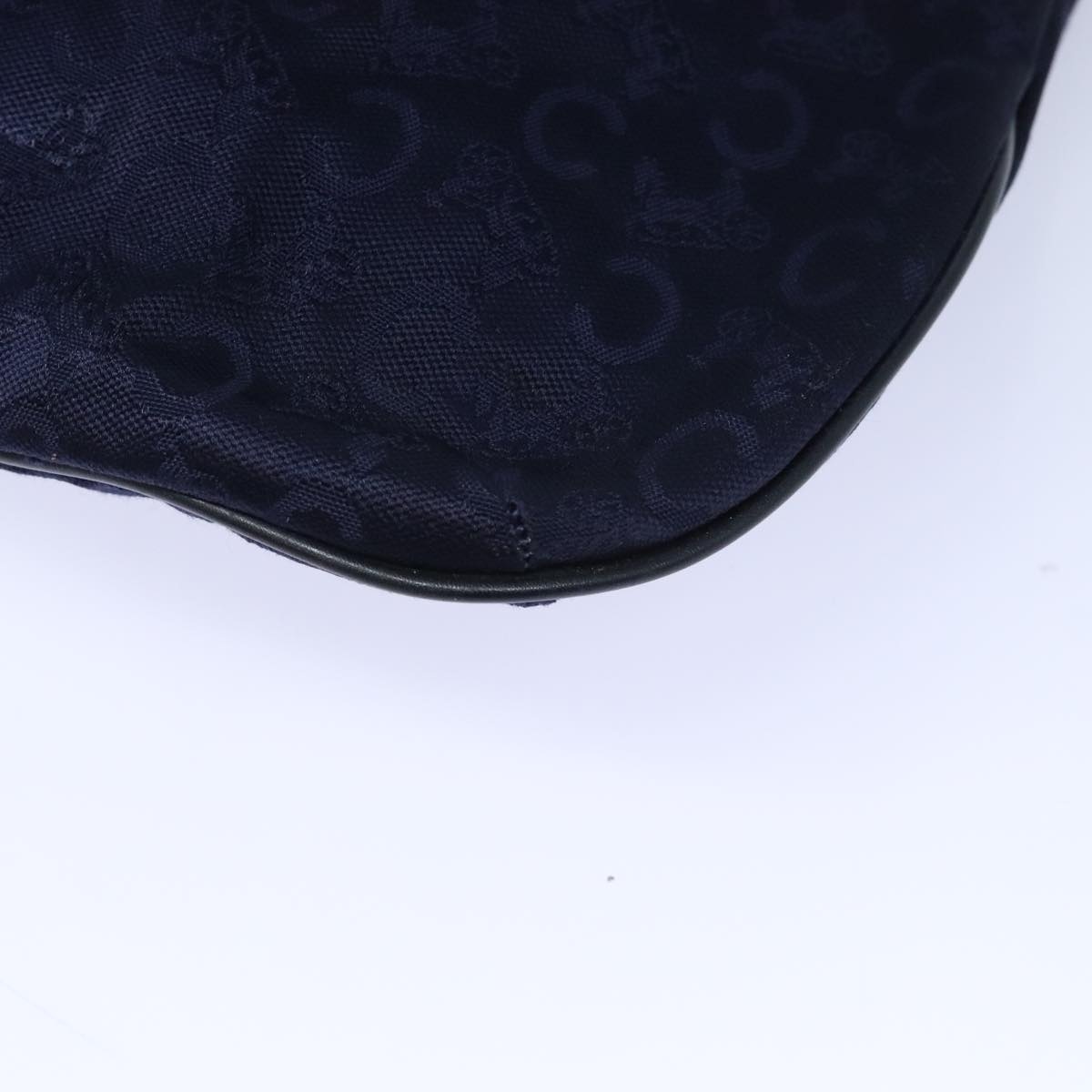 CELINE C Sulky Hand Bag Canvas Leather Navy - 15