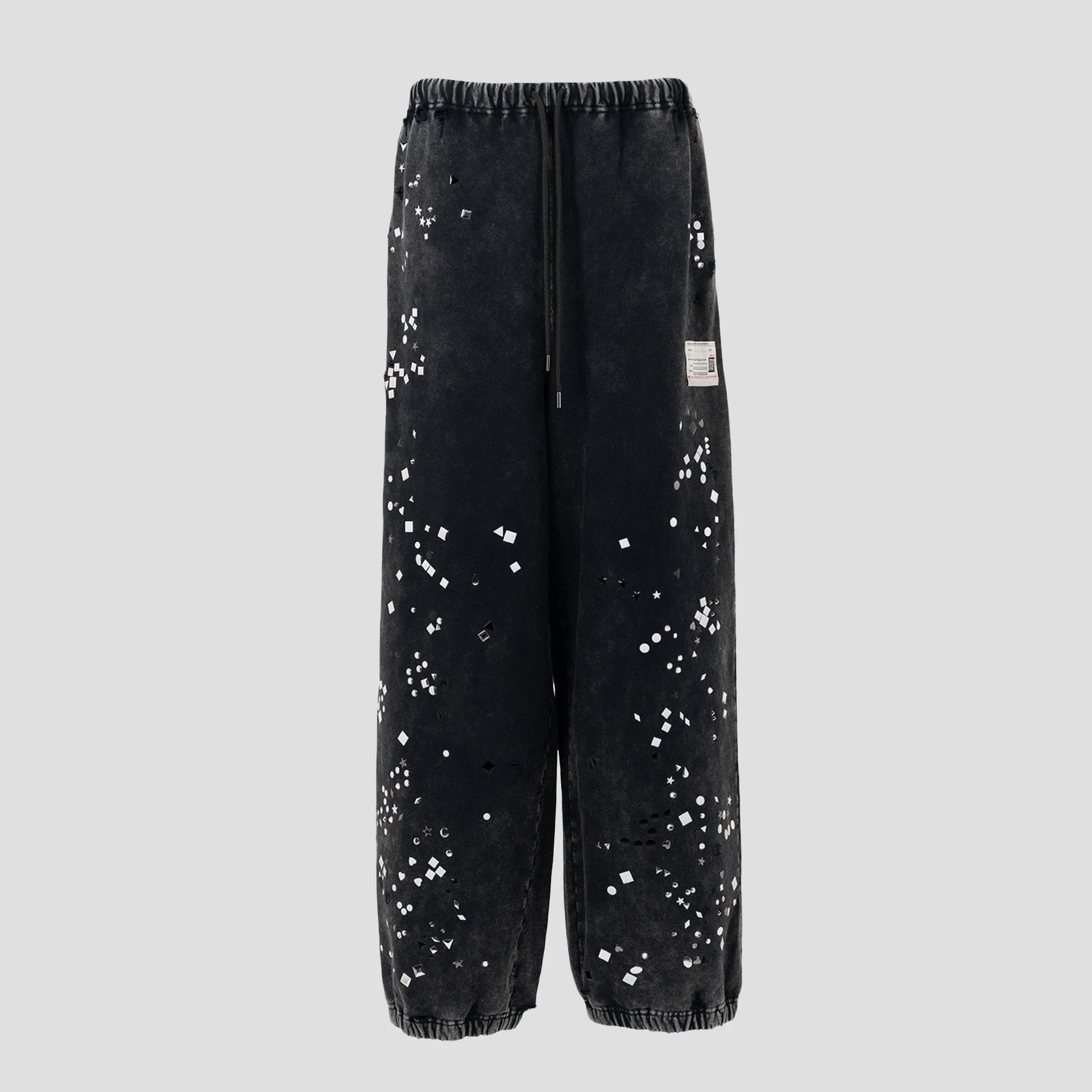 EMBELLISHED BLEACHED SWEAT PANTS - 1