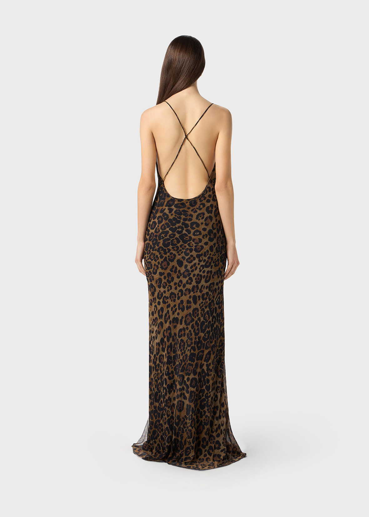 LONG DRESS IN PRINTED CREPONNE - 4
