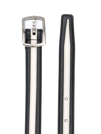 SAINT LAURENT striped buckle belt outlook