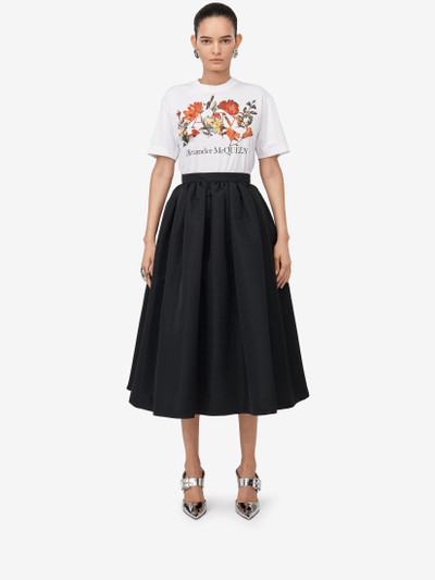 Alexander McQueen Women's Dutch Flower Logo T-shirt in White outlook