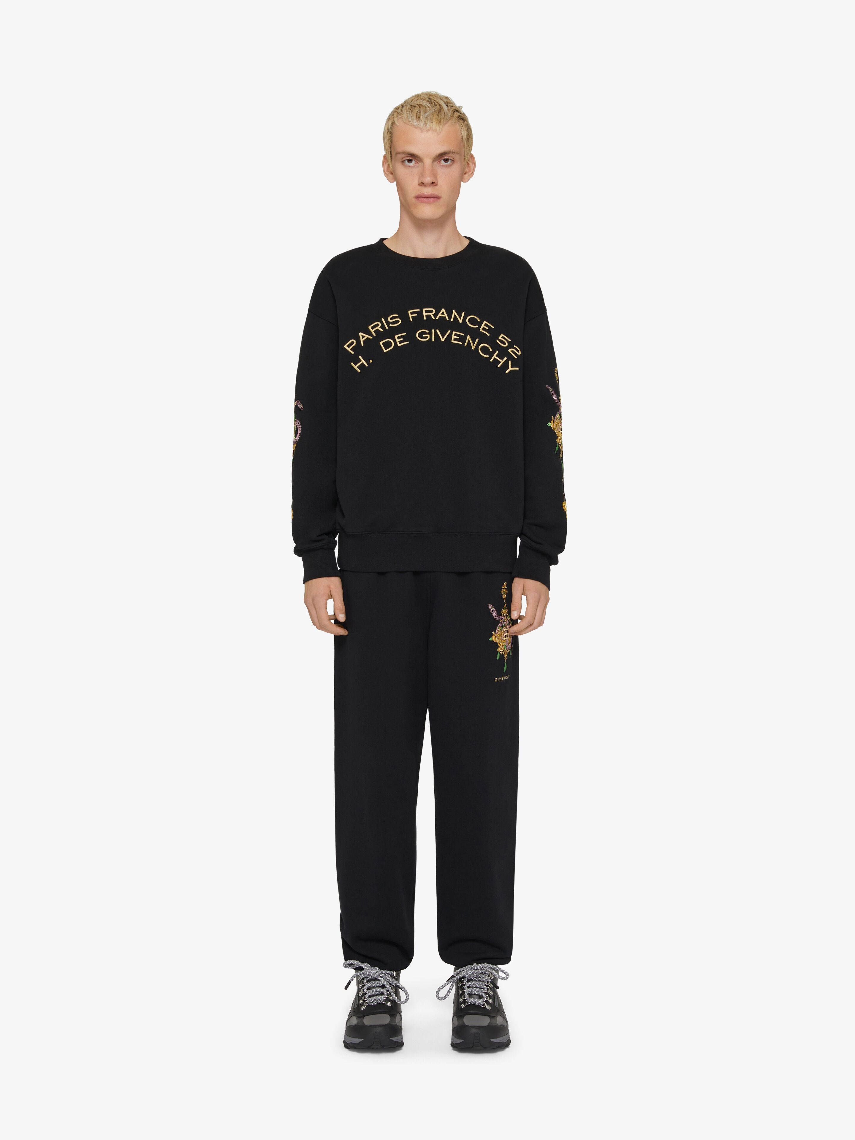 SWEATSHIRT IN FLEECE WITH CHANDELIER AND SNAKE - 2