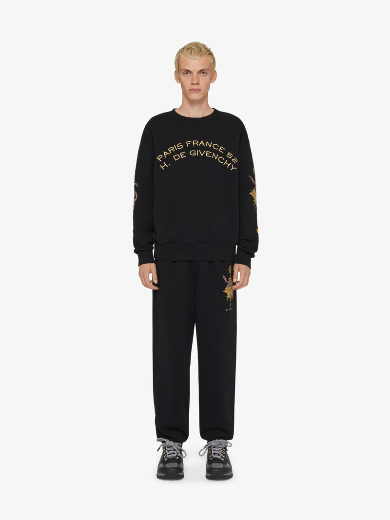 Givenchy SWEATSHIRT IN FLEECE WITH CHANDELIER AND SNAKE outlook