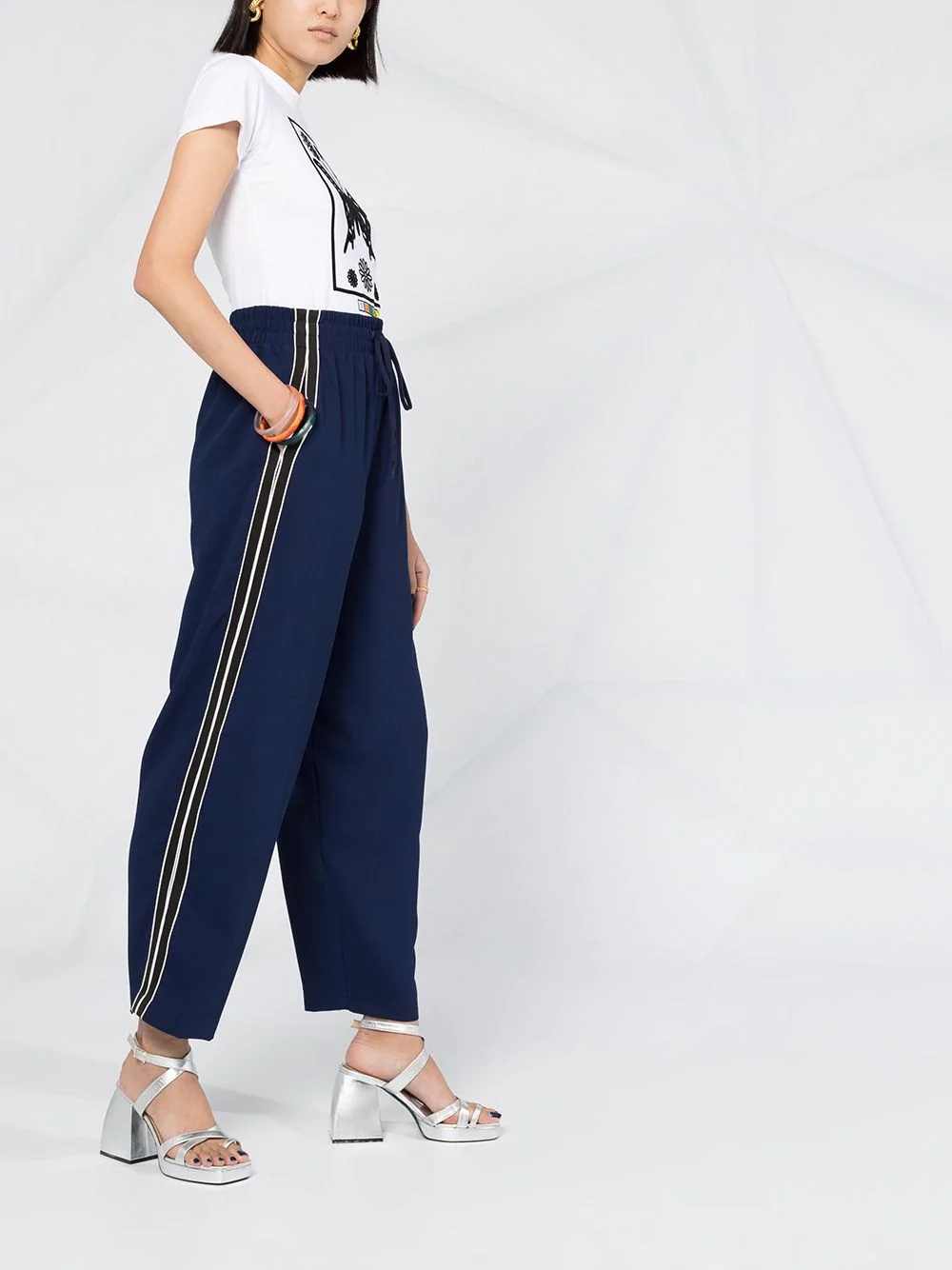 high waisted track pants - 4