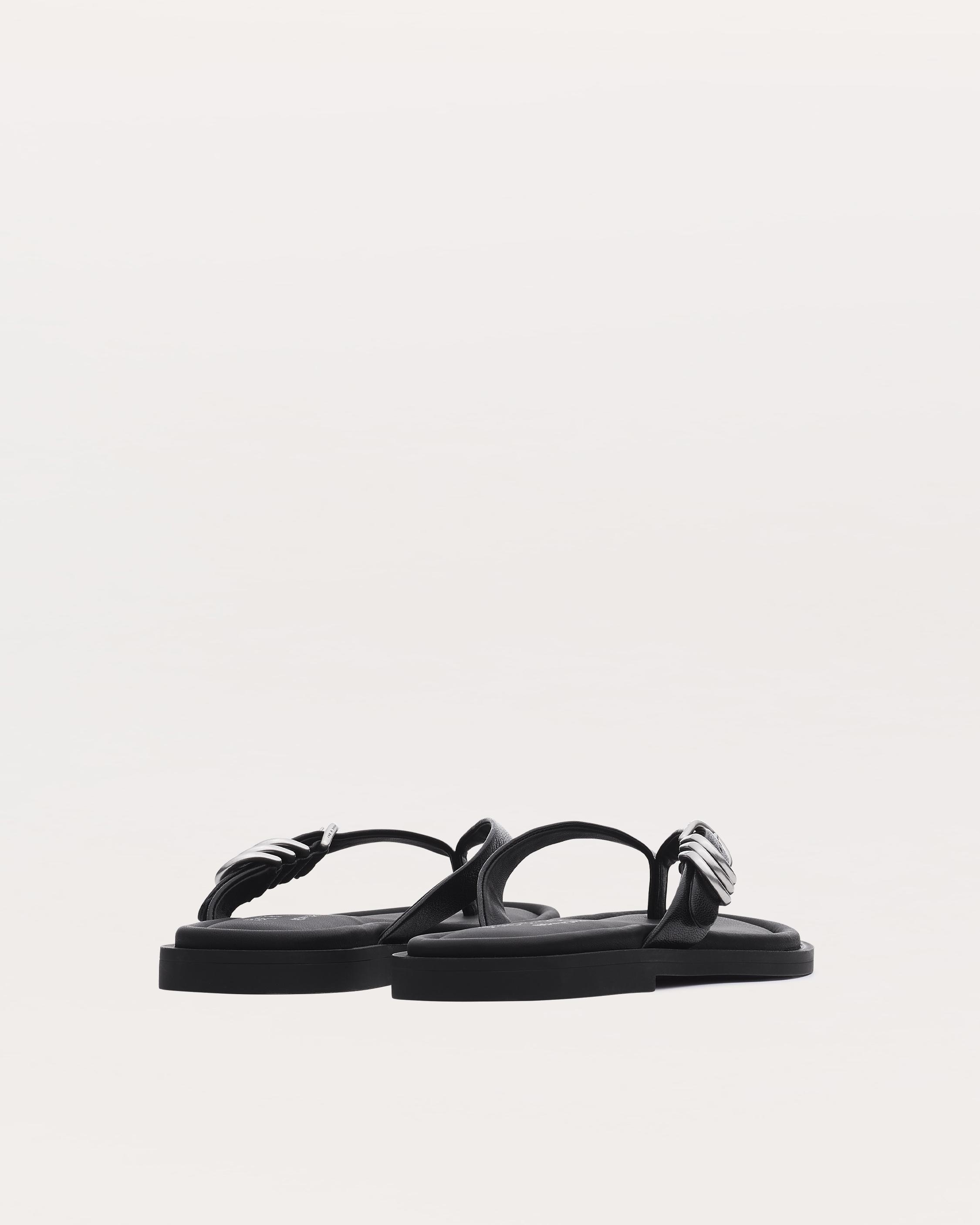 Gia Leather Thong Sandals - 3