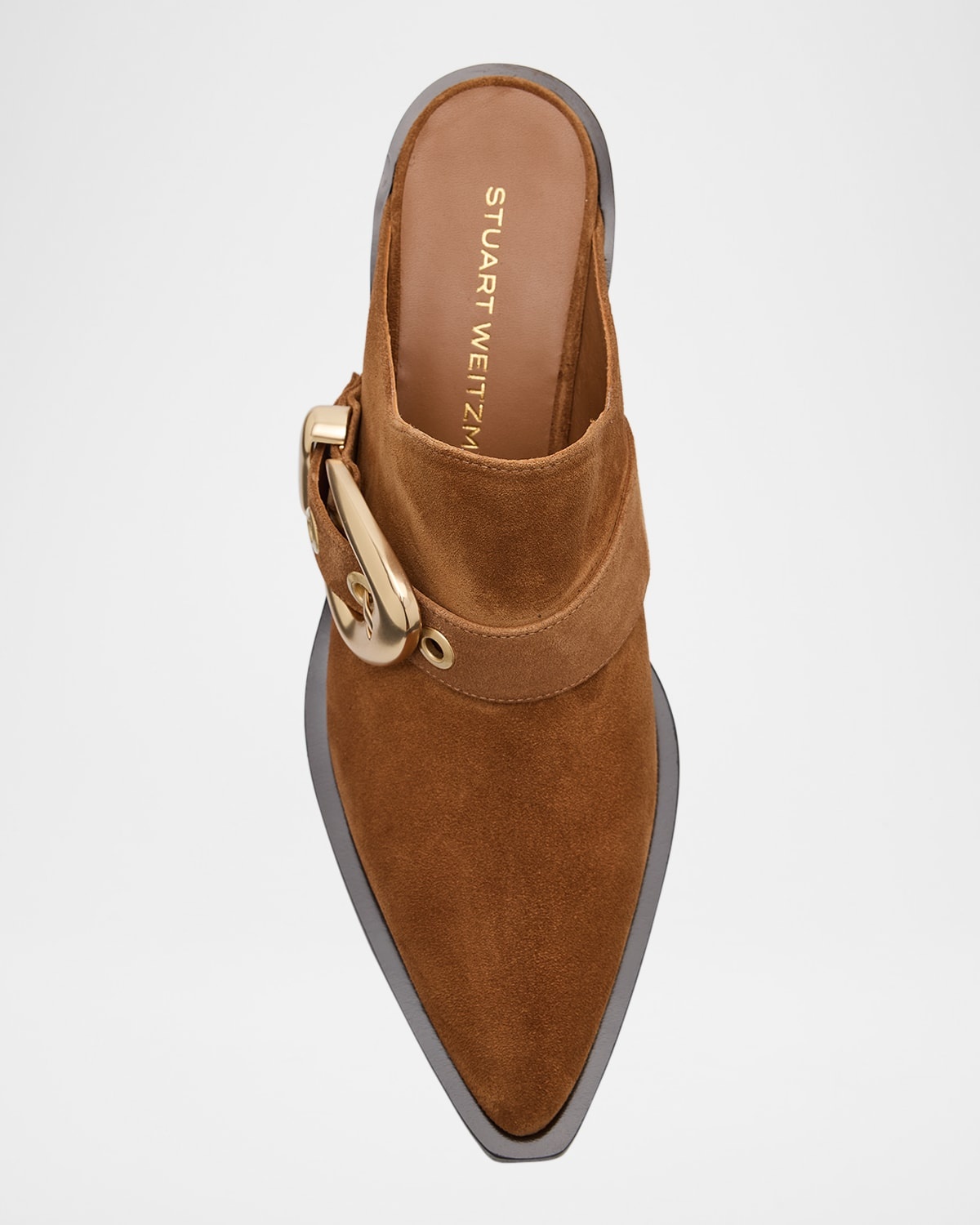 Maven Suede Buckle Western Mules - 5