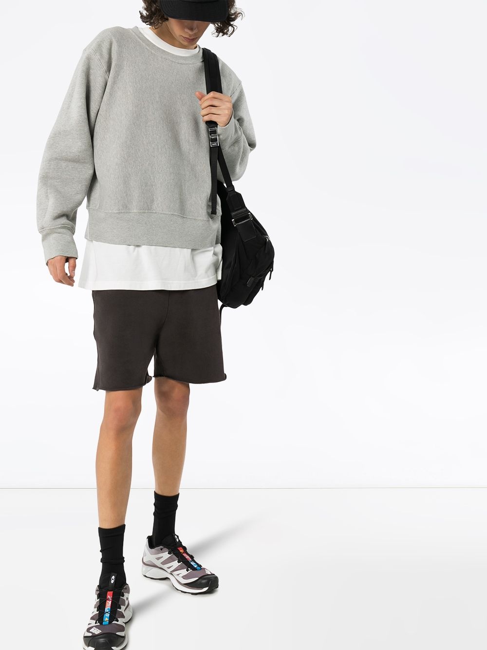 raw hem drawstring shorts - 2