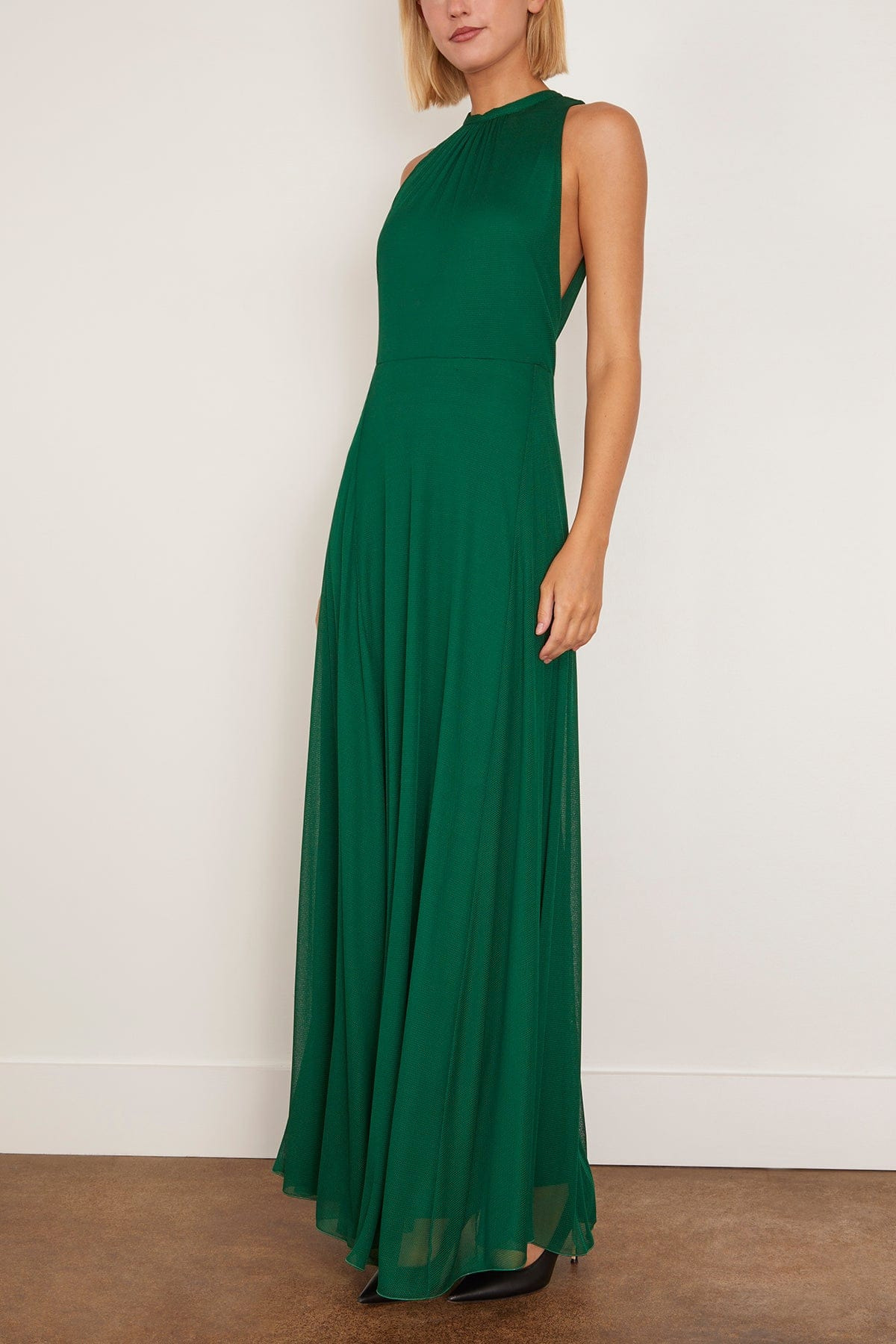 Carnet Jersey Dress in Emerald - 3