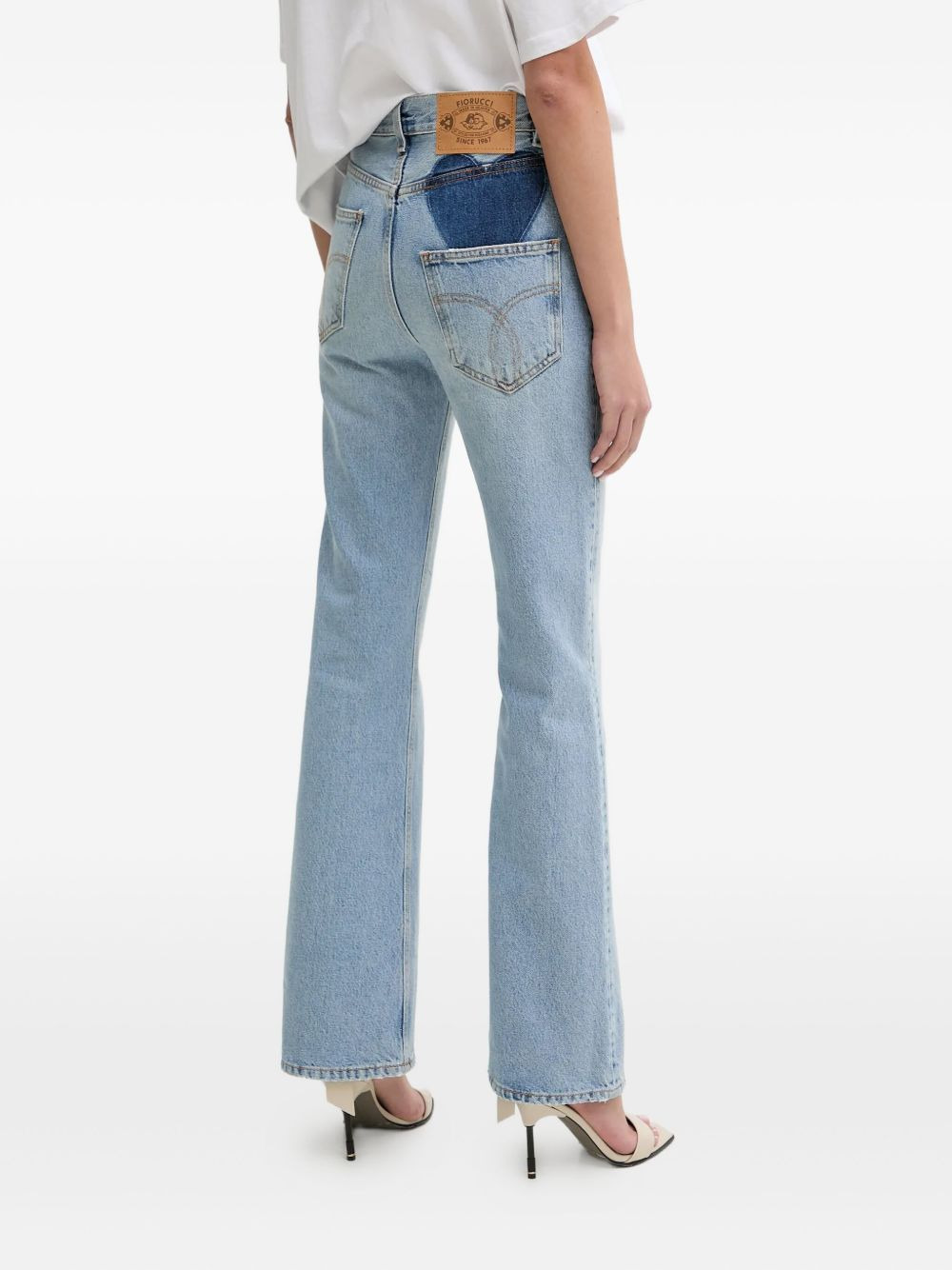 heart-detail flared jeans - 3