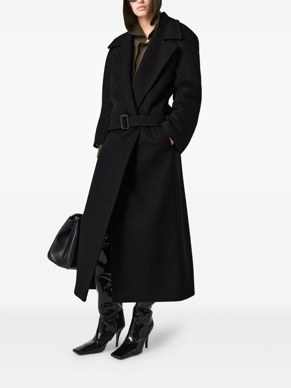 belted wrap coat - 3