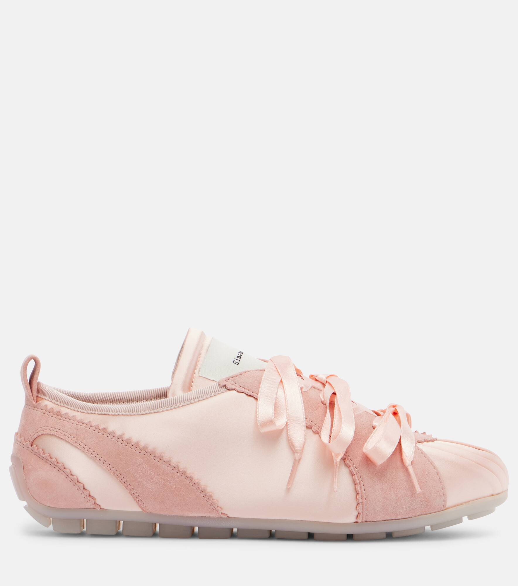 Ballerina Grip satin and suede sneakers - 4