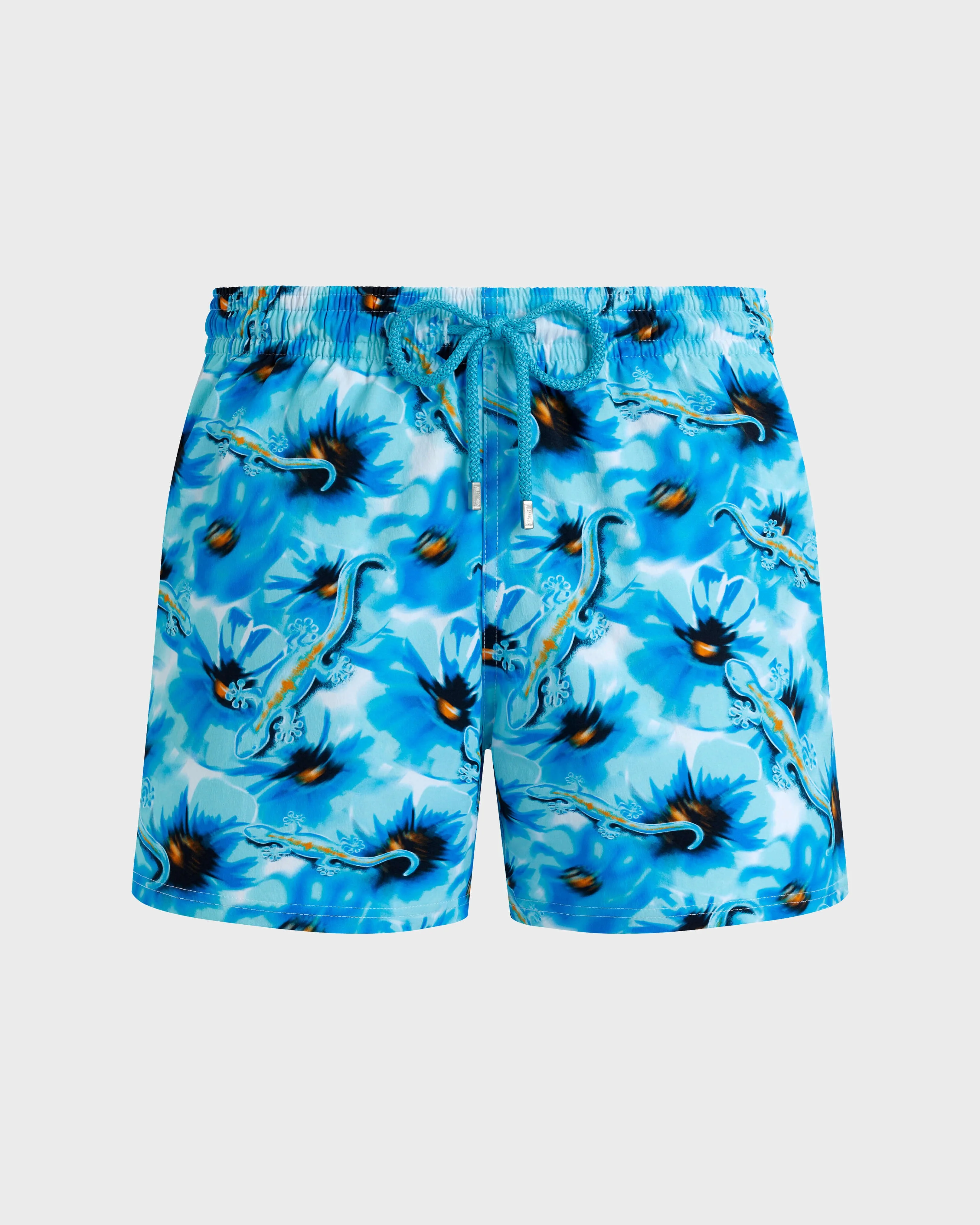 MEN STRETCH SHORT SWIM SHORTS POPPIES AND GECKOS - 1
