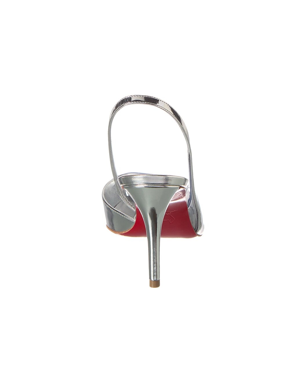 Christian Louboutin Posticha 80 Leather & Vinyl Slingback Pump - 3