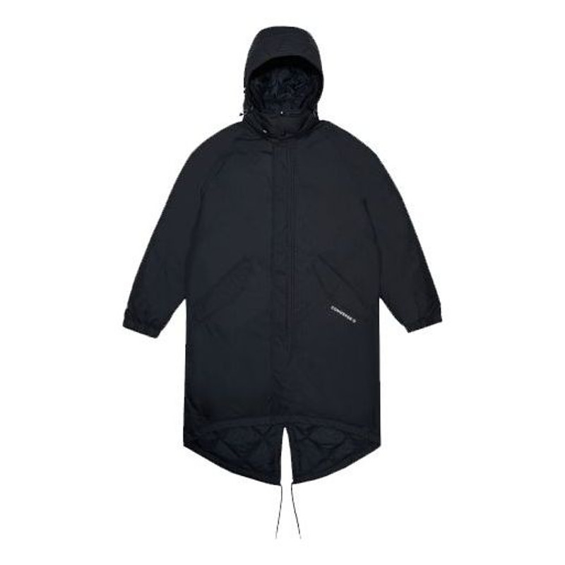 Converse Down Long Trench Coat 'Black' 10019985-A01 - 1