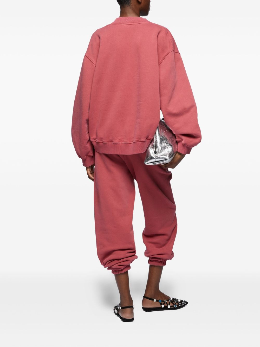 embroidered V-neck sweatshirt - 3