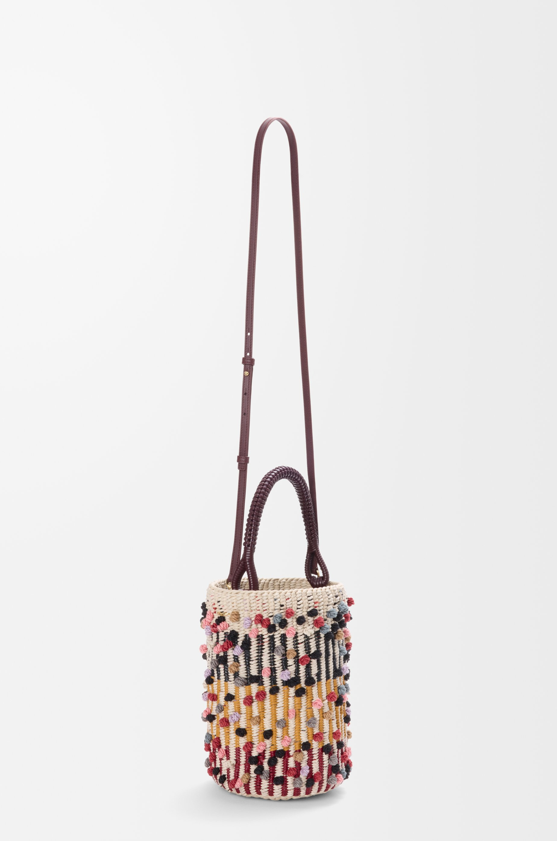 Bucket in cord, leather and wool - 7