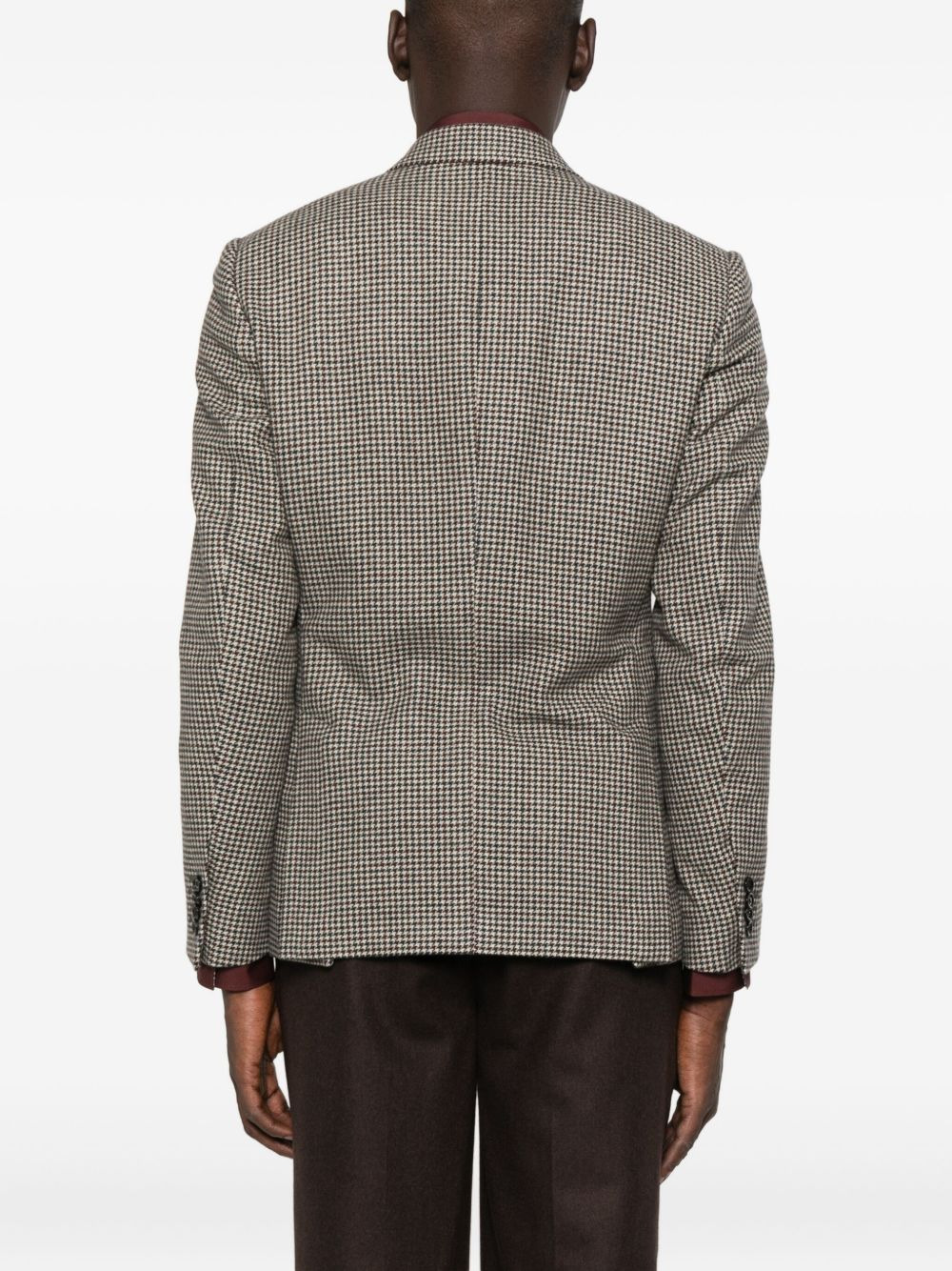 houndstooth-check blazer - 4