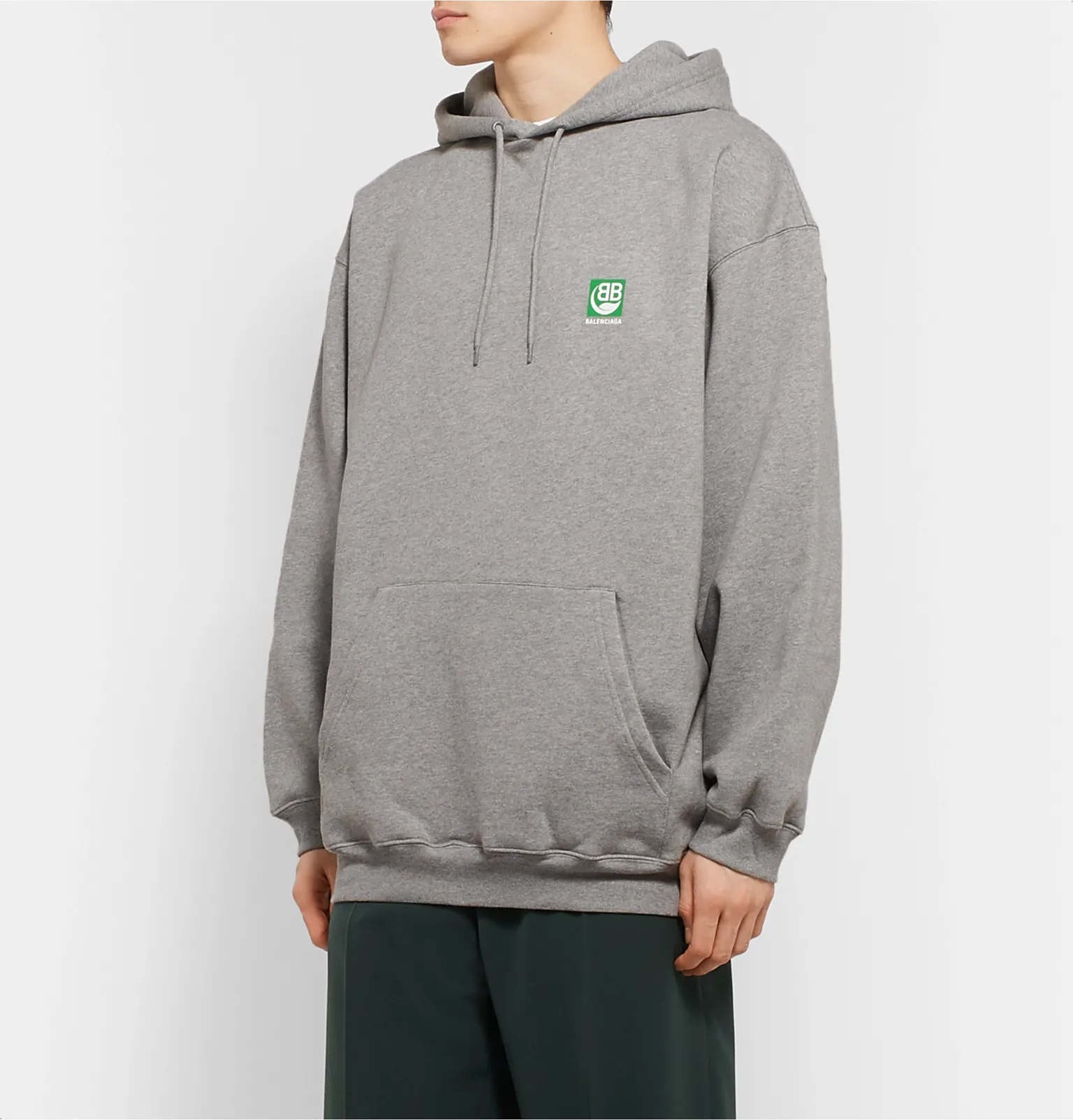 Oversized Logo-Print Fleece-Back Cotton-Jersey Hoodie - 4