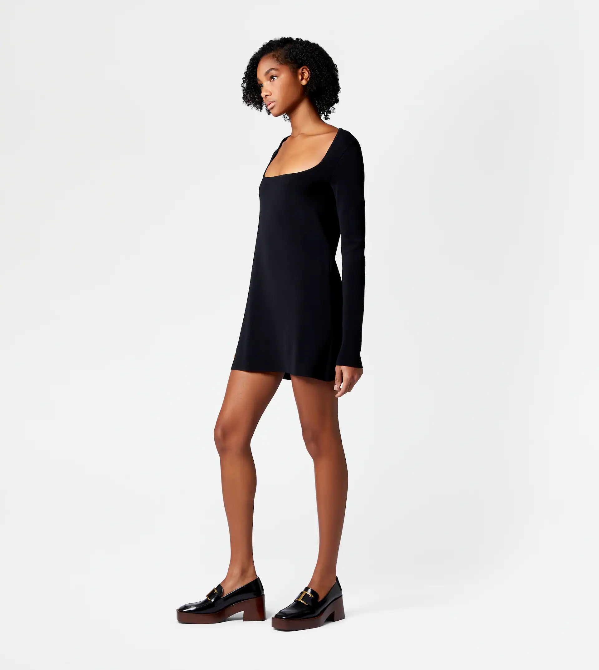 KNIT DRESS - BLACK - 4