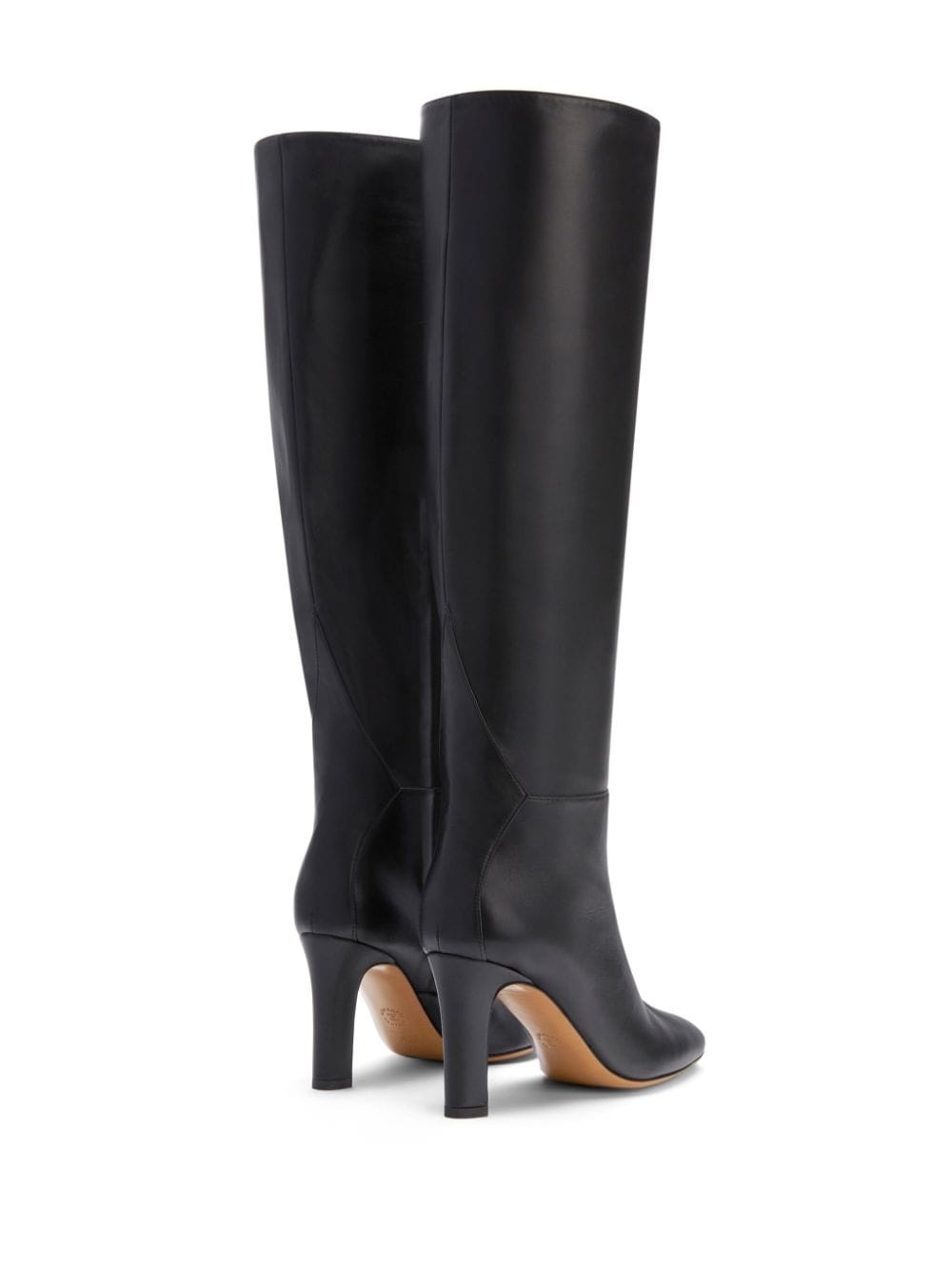 105mm almond-toe leather boots - 3