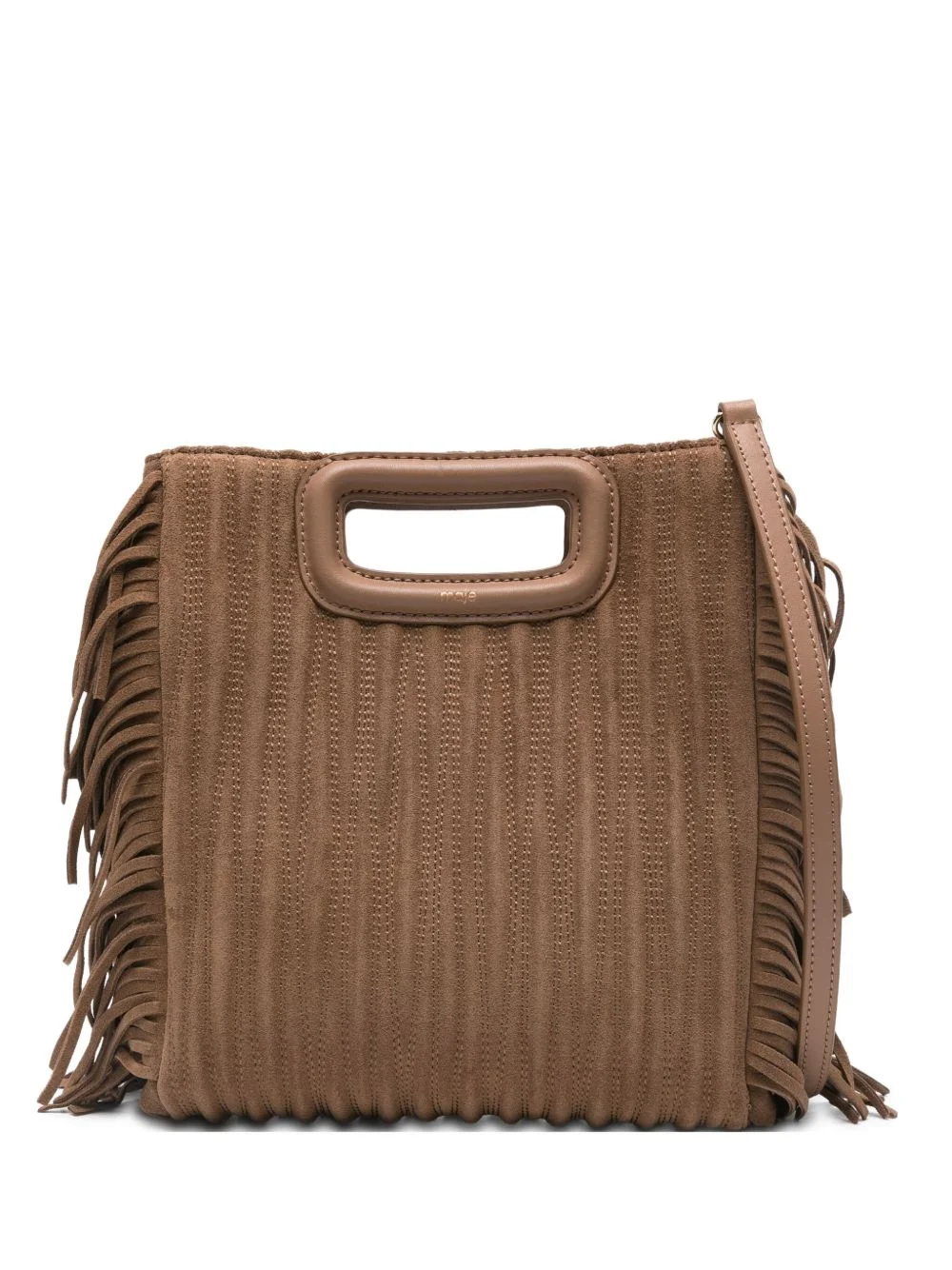 fringed cut-out handle mini bag - 1